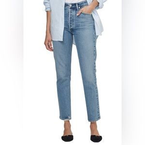 Citizens of Humanity High Rise Straight Leg Jeans